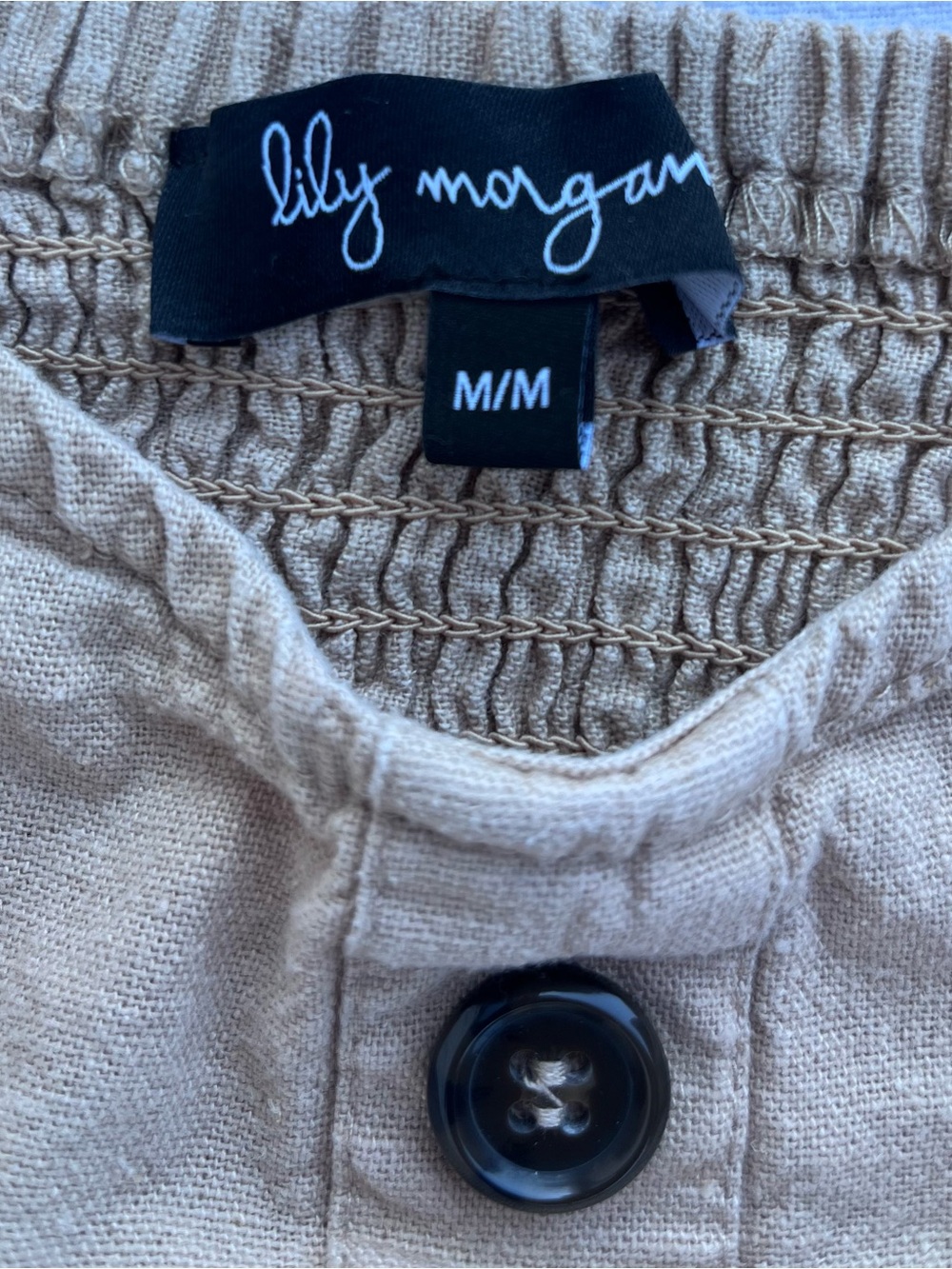 Lily Morgan Beige Button-Front Sundress - Picture 3 of 3